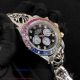 Perfect Replica Rolex Daytona Rainbow Diamond Bezel Black Dial 43mm Watch (4)_th.jpg
